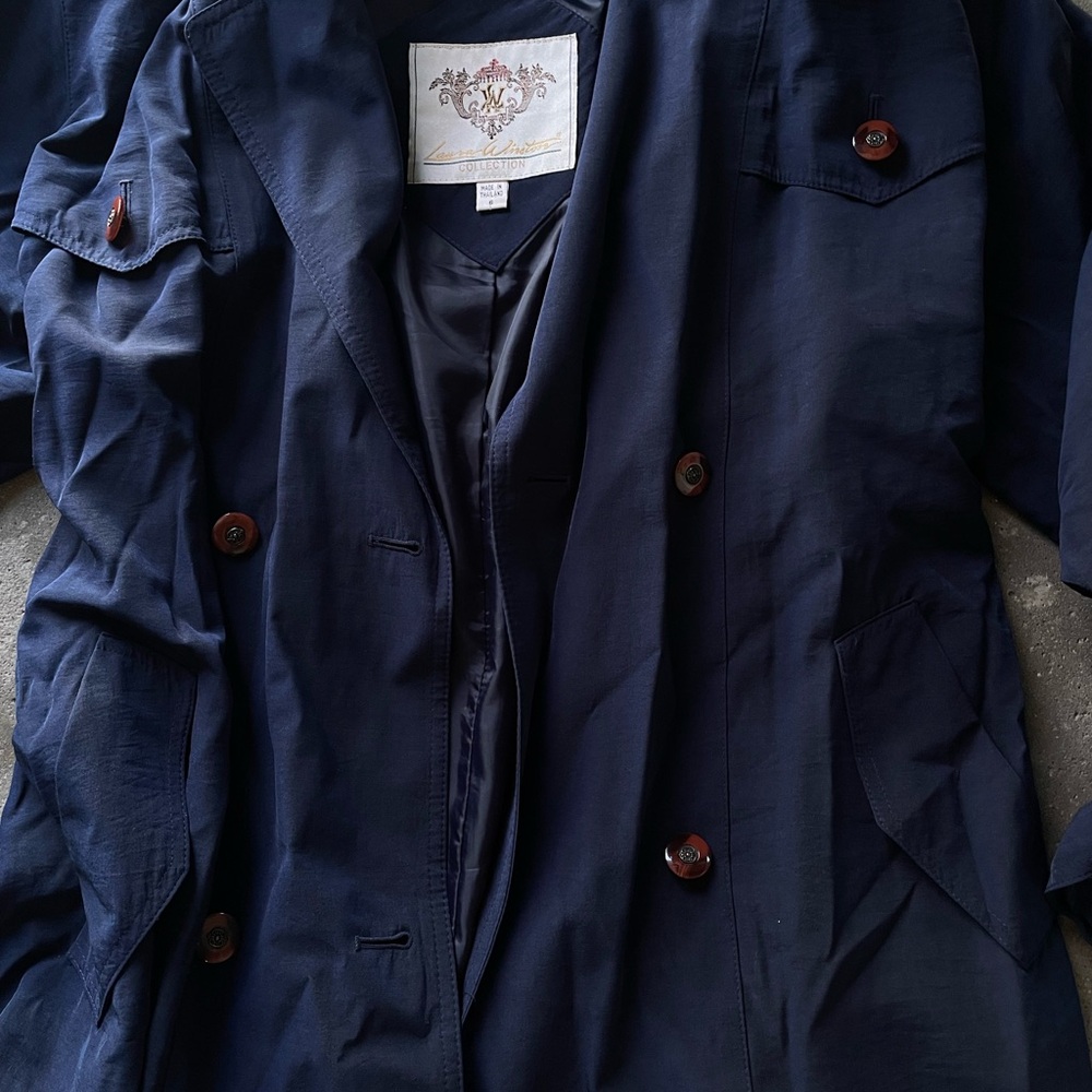Laura Winston Designer Elegant Vintage Trenchcoat Authentic - Size 6